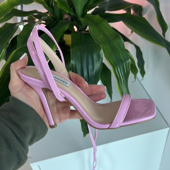 Steve Madden Shoes - Steve Madden NWT Pink Patent Ankle Strap High Heels